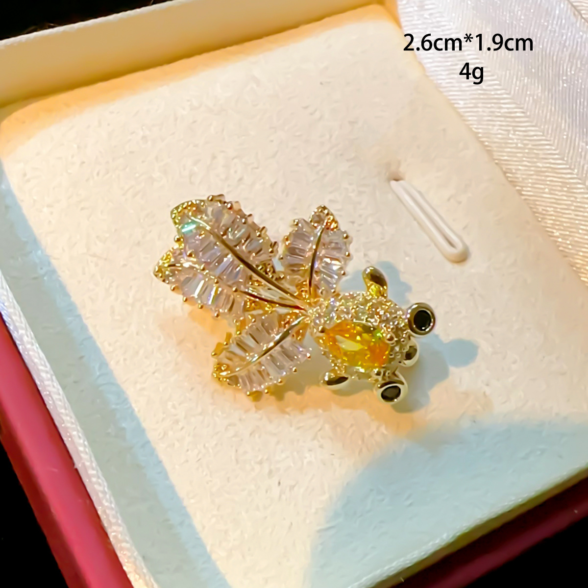Exquisite Schmetterlingsbrosche Mit Goldfisch Zirkonia Lila_voghion.com