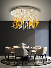 简约现代客厅酒店大堂商用艺术水晶吸顶吊灯别墅水滴琉璃定制灯饰