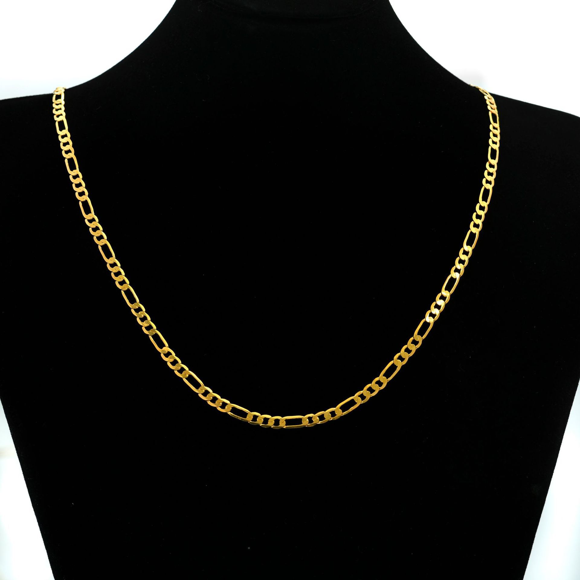 Collier cubain en acier inoxydable pour homme, bijou tendance en acier titane, style transfrontalier, polyvalent, 3 rangs, chaîne Figaro 1NK_voghion.com