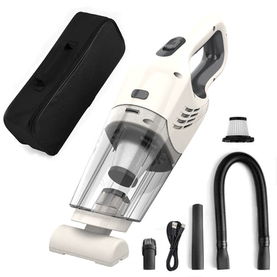 Car Vacuum Cleaner Handheld Car Wireless Charging Car Vacuum Cleaner High Power Home and Car Dual-Use Cross-Border English (Tozsoranlar) - 74v-white-standard-filter-1-pack
