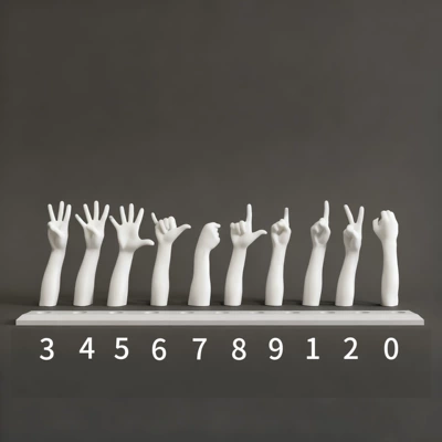 Finger Number Sign for Nömrəli dayanma kartı - pearl-white-latch-version-please-note-the-number-when-ordering