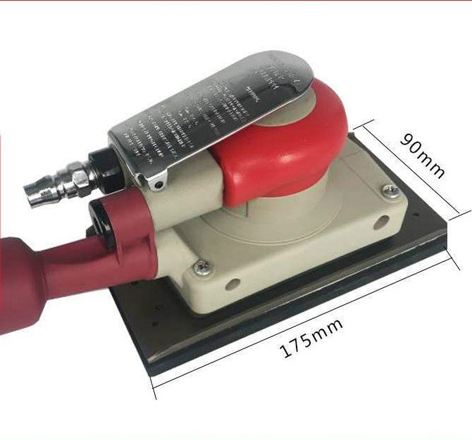 90/170气动长方形干磨机 自吸平板中央无尘打磨头8孔磨灰机