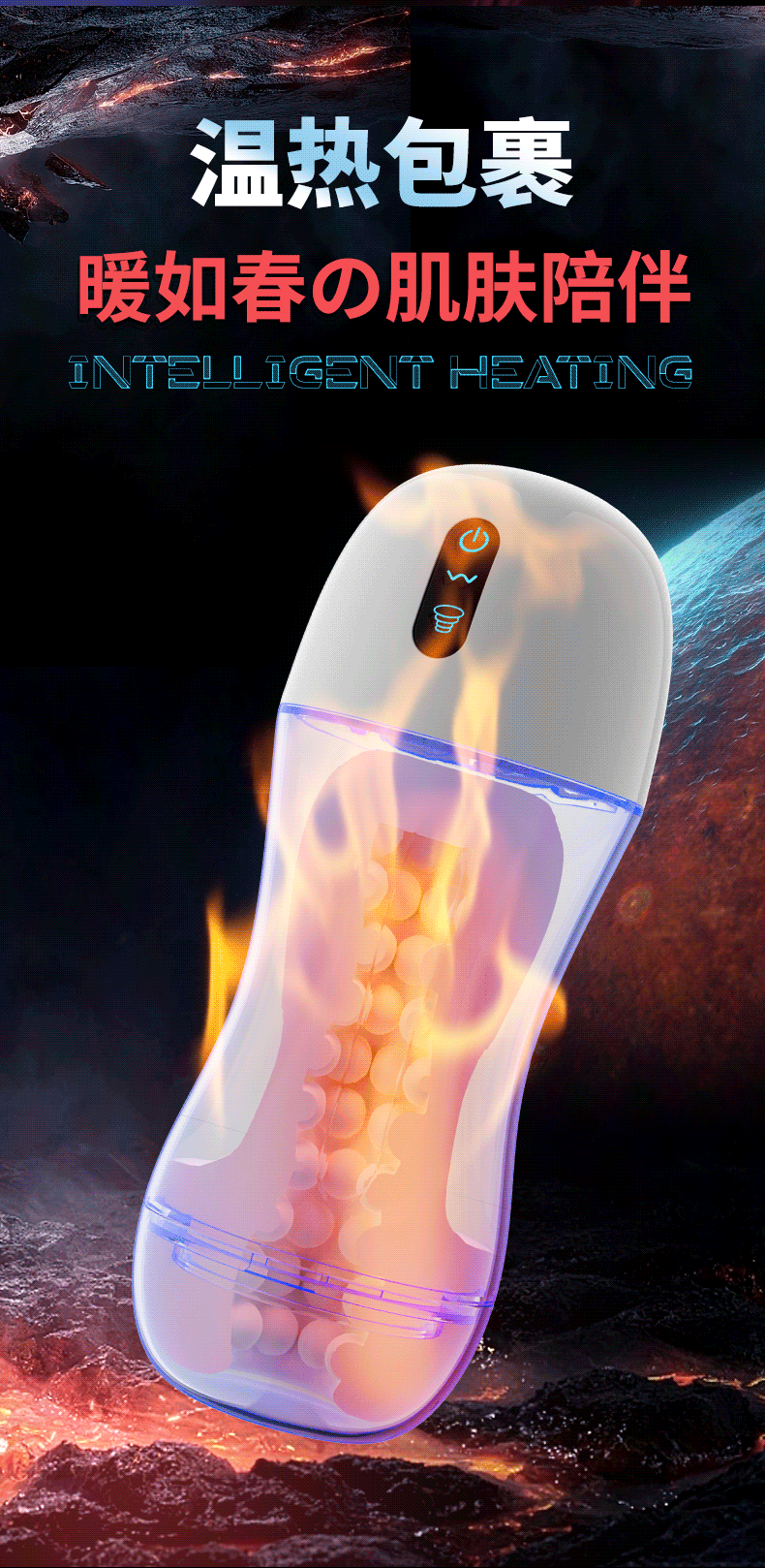 Automatic Suction Powered Masturbator for Men with Electric Inhalation and White ABS-TPE Sleeve — detail image 9