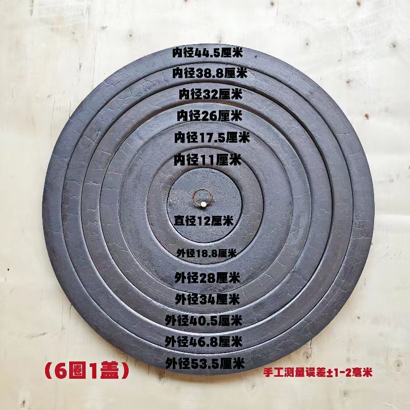 老款炉圈灶台锅圈生铁铸件炉具圈盖柴火灶取暖炉铸铁炉盖子火圈|undefined