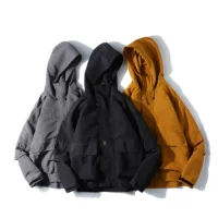 城市凡品 Осень цветовая база японская куртка с карманами и капюшоном для отдыха
