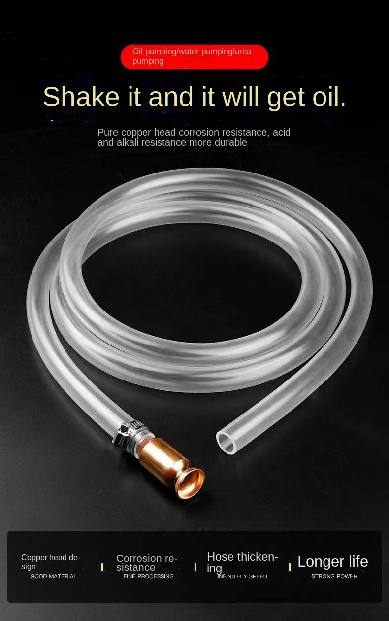 Cross-Border Hot-Selling Oil Pump Manual Self-Priming Diversion Pipe Urea Suction Pipe Motorcycle Fuel Tank Suction Pipe Car Oil Suction Pipe
