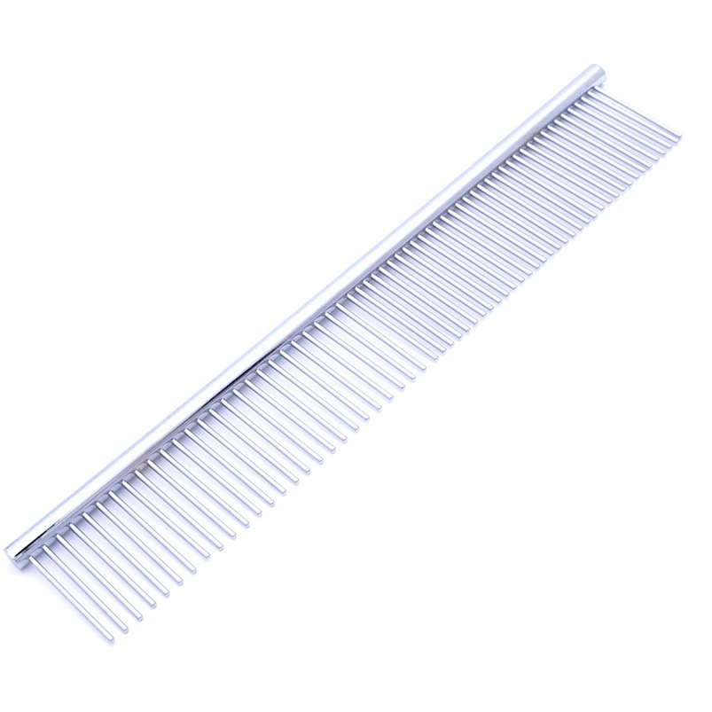 Directo de fábrica suministros Para Mascotas de acero inoxidable de color salto peine de la belleza Golden Retriever peine de pelo largo al por mayor