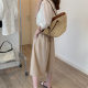 Cropped Culottes Summer High Waist Draping Black Loose Slimming Mid-length Women's Casual Wide-leg Pants for Small Women