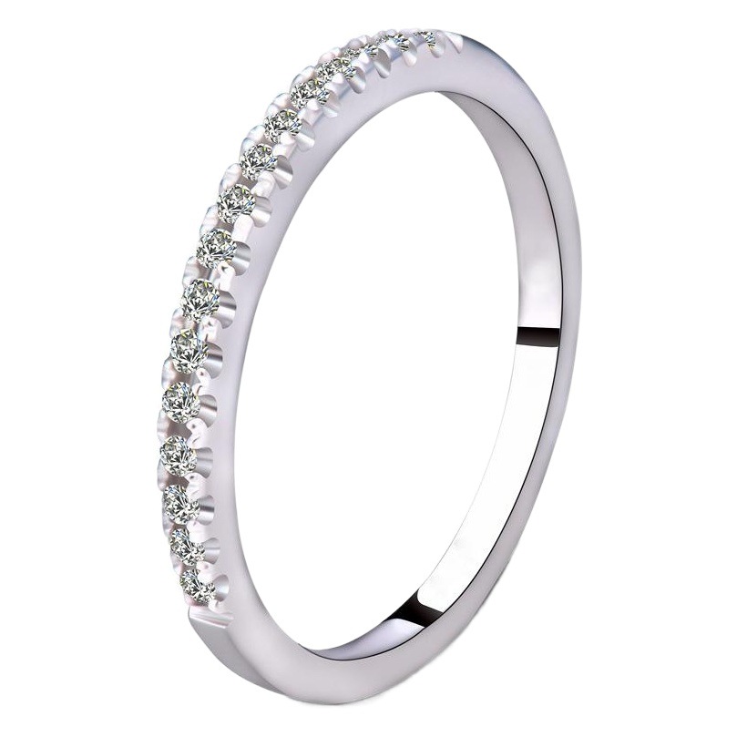 JZ002 Single Row Gold Plated Fine Tail Ring Women's Full Diamond Zircon Micro Diamond Ring Korean Joint Jewelry