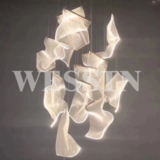 非标定做大型工程售楼部沙盘吊灯亚克力灯酒店大堂展厅宴会厅吊灯