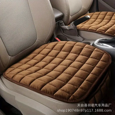 Seat cushion, seat cover – Set - brown-front-single-piece