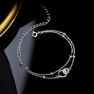 Moebius Bracelet Girl's 2024 New Simple Light Luxury Niche Ins Style High-grade Double-layer Ring Handpiece