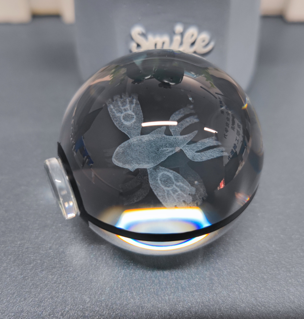 Ventas directas de fábrica transfronterizas Pokemon Pokemon Elfo Ball 3D Escultura interior Bola de cristal Animación Luz nocturna Personalización