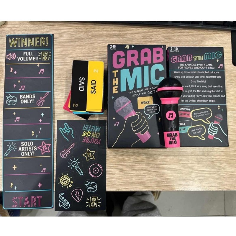 越境新商品 LuckyEggExcitingGrabTheMic 悪い歌手ゲーム 卸売 ボードゲーム カード|undefined