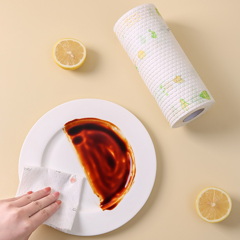 Telas no tejidas desechables que absorben el agua y no pierden el pelo. Trapos perezosos para lavar los platos.