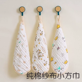婴儿纯棉纱布口水巾新生儿小方巾宝宝洗脸巾儿童防吐奶巾30*50cm