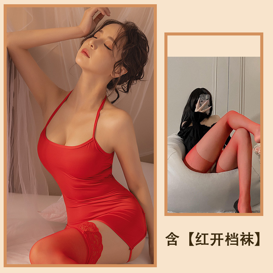 빨간색 + 빨간색 오픈 양말