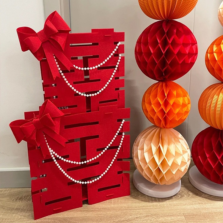 wedding tie three-dimensional xi decorations decoration wedding room layout double happiness stickers decoration wedding supplies complete collection new house bedroom living room