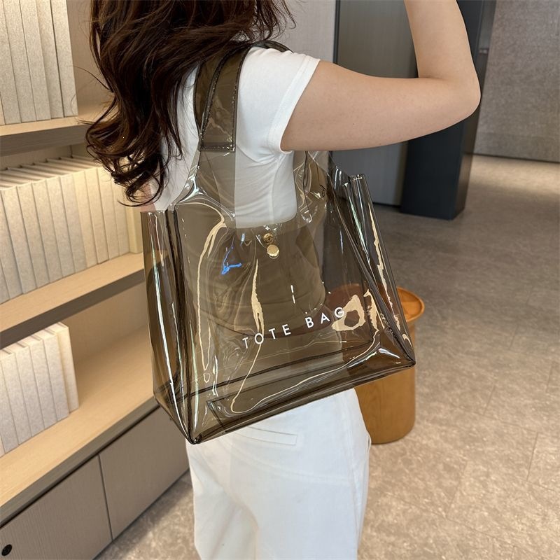 Beach capacious shoulder bag PVC, one-shoulder bag, shopping bag
