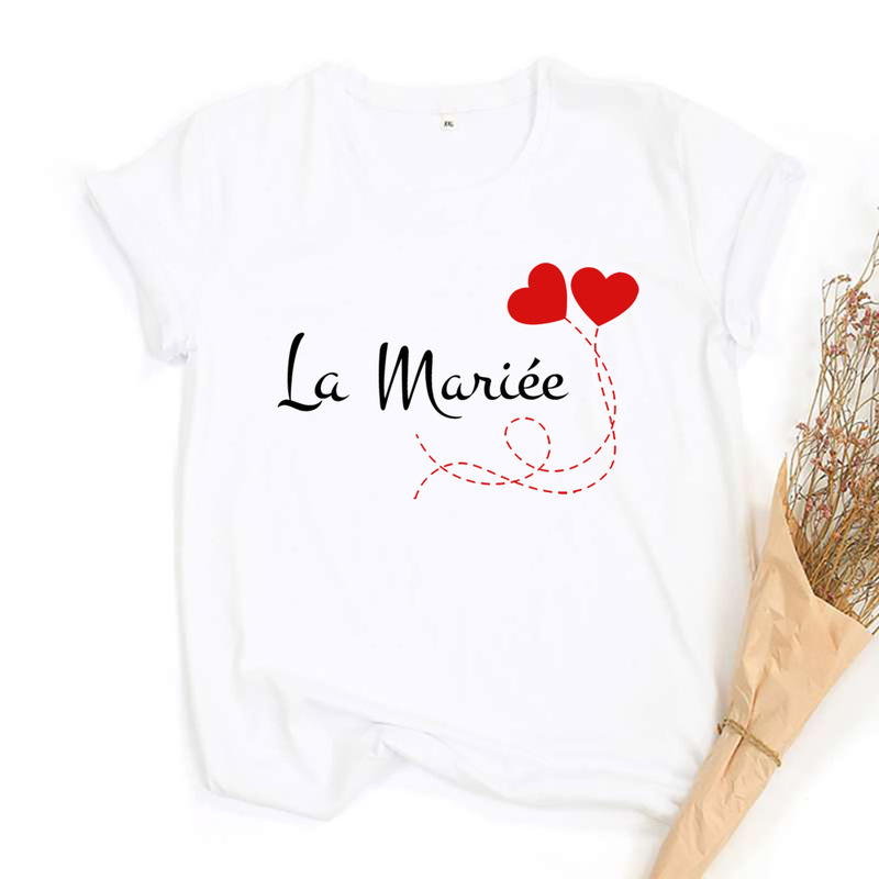 Friends Print Bachelor Party T-Shirt EVJF Bridal Team T-Shirt Set Wedding Team Bride Witness Bridesmaid