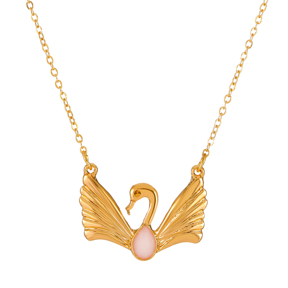 European And American Retro Temperament Swan Necklace Female Fashion Light Luxury Niche Design Personality Animal Clavicle Necklace Necklace