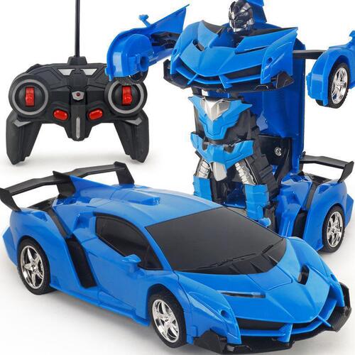 Factory direct sales one-click deformation remote control car four-channel charging remote control deformation car robot cross-border toy supply