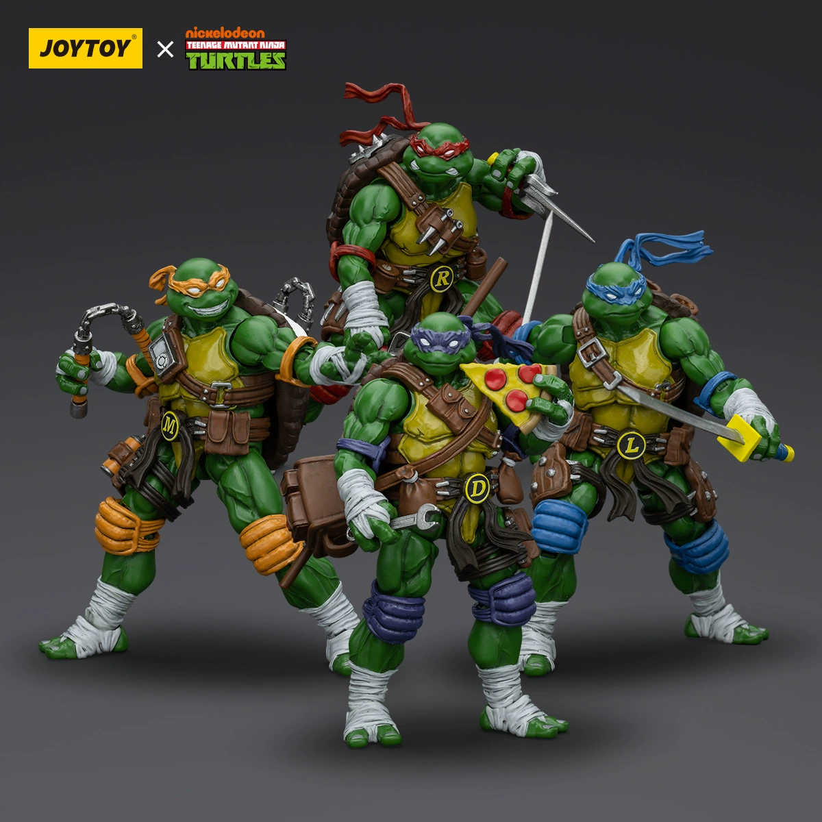 Joytoy Тёмный источник Ниндзя-Черепашка Нут Фактическая 1:18 Полная движущаяся модель игрушка-кукла