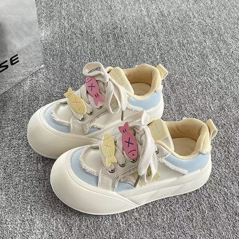 Trendy Thick-Soled White Sneakers for Women, 2025 Spring/Summer Niche Affordable Versatile Shoes, Women's Loafers