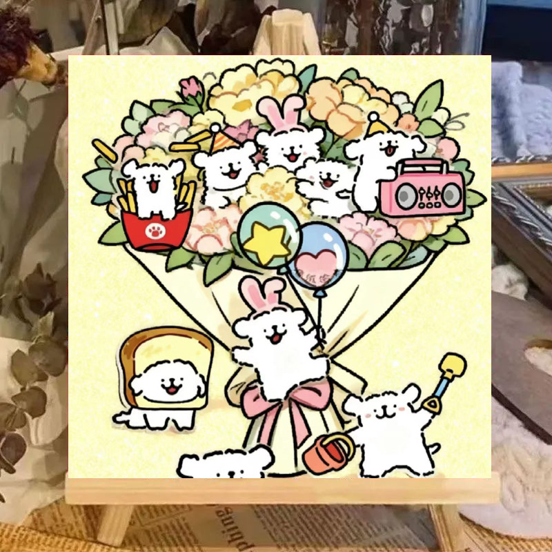 R098 / 20*20cm paint+brush+backing board