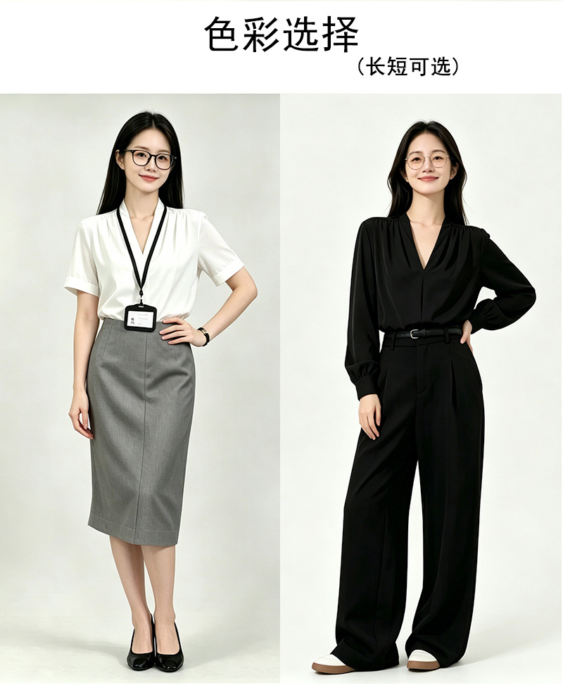 Áo sơ mi voan nữ dài tay công sở cỡ lớn — Áo sơ mi trắng dài tay không cúc chi tiết 9