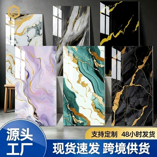 鎏金仿瓷砖墙贴大理石防水防潮贴纸自粘墙面卫生间翻新装饰铝塑板