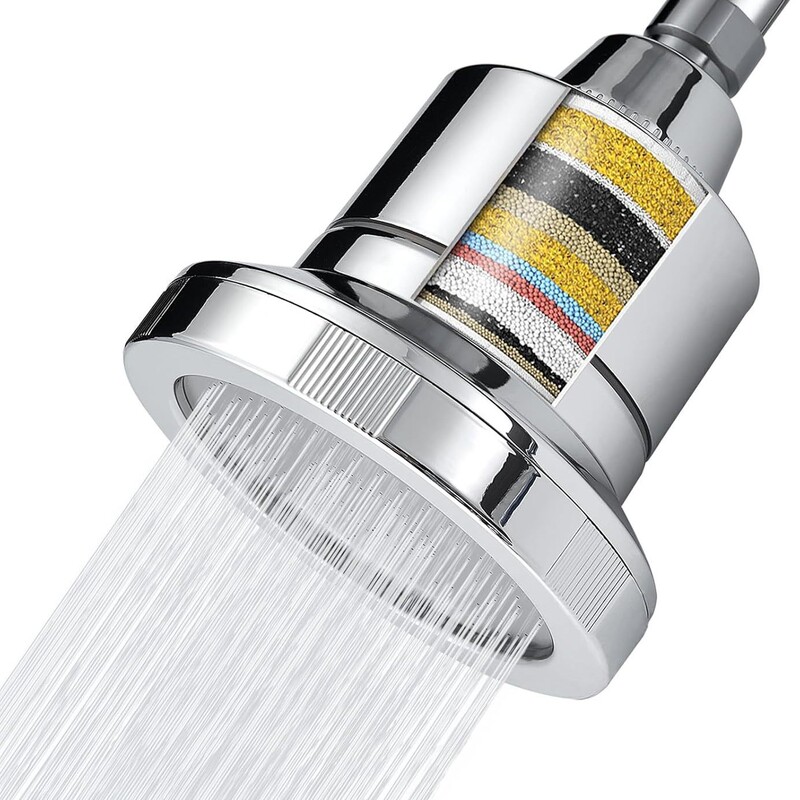 North American Cross-Border Shower Head 6inch Shower Nozzles with 15-20 Layers of Filtration, Seven-Function Top Spray, Foreign Trade Top Spray Showerhead