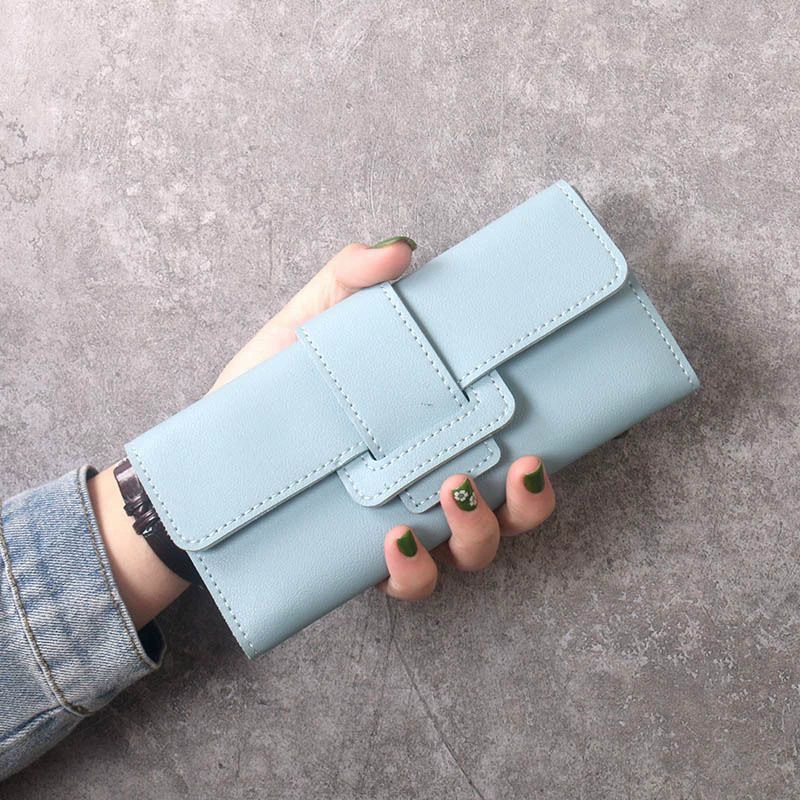 Длинный кошелек, универсальная полиуретановая модная маленькая clutch-сумочка, коллекция 2022, корейский стиль