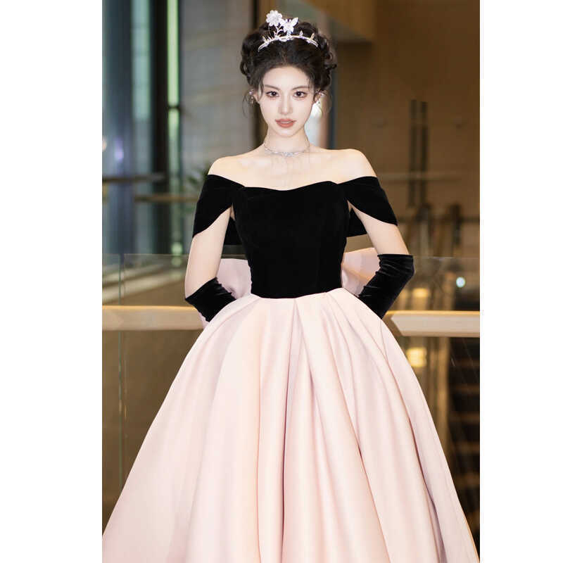 Banquet Evening Dress for Women 2026 New High-End Light Luxury Host Birthday Party Graduation Coming-Of-Age Ceremony Engagement Toast Dress Banquet Evening Dress for Women 2026 New High-End Light Luxury Host Birthday Party Graduation Coming-Of-Age Ceremony Engagement Toast Dress