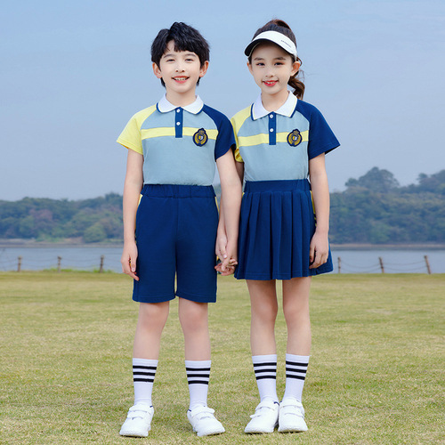 Primary school uniform spring and autumn set British style kindergarten children's sportswear long sleeve class uniform for autumn sports meet