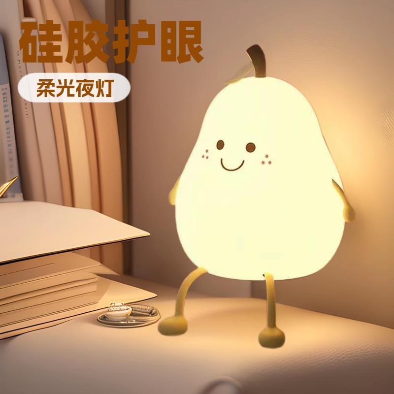 Conejo transfronterizo lámpara de noche lámpara de dormitorio cabeza de cama para dormir atmósfera de regalo de cumpleaños para niñas compañeras de dormir lámpara de palmadilla