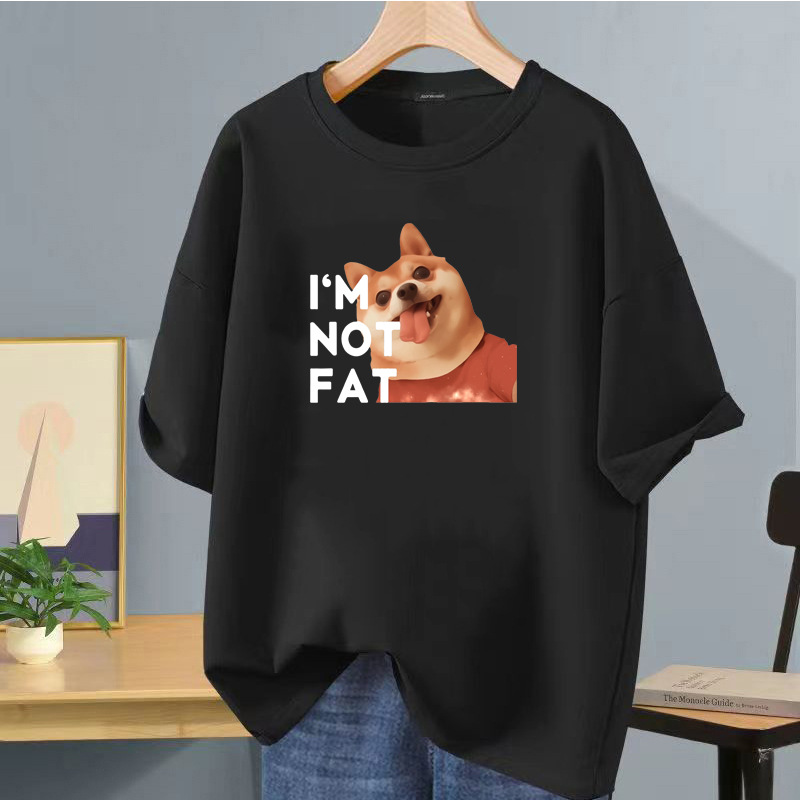 Camiseta de manga corta blanca de seda de hielo, logotipo impreso, ropa de clase, ropa de trabajo de bricolaje, camiseta de cuello redondo, manga corta impresa