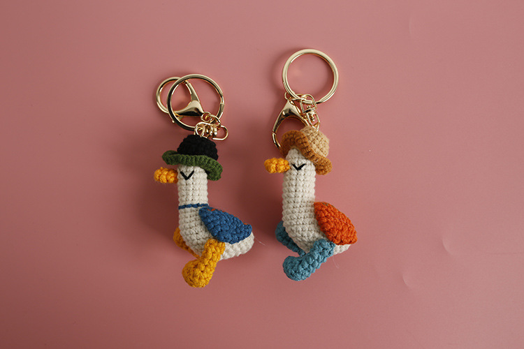 38g Weight Bag Pendant, Keychain Classification 1 Piece Quantity Casual, Daily Occasion yarn Material Duck Pattern Unisex Gender Cute Style 1 Piece Cute Duck Yarn Unisex Bag Pendant Keychain 无