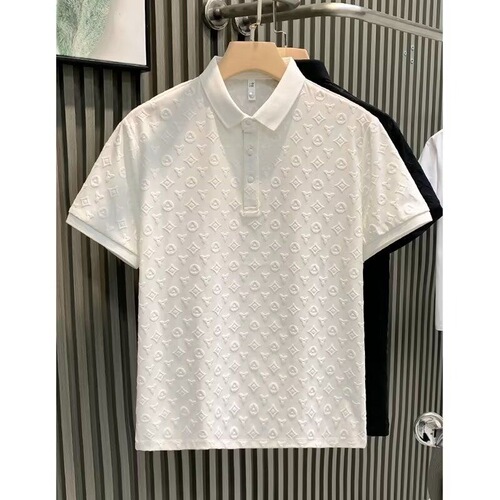 Fashionable light luxury summer jacquard casual short-sleeved POLO shirt men's new comfortable breathable youth lapel half-sleeved T-shirt