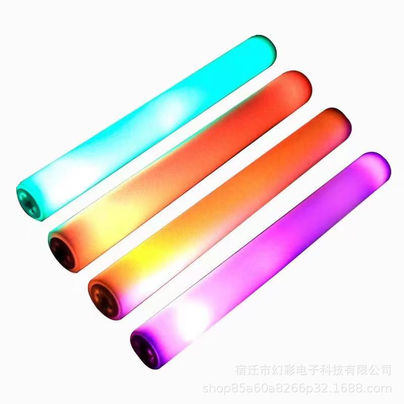 Coloridas esponjas de mano fluorescentes refuerzo props flash stick rescue stick luminescent bar atmósfera al por mayor colorido