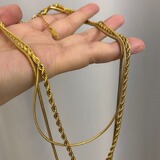 Брендовое сексуальное ожерелье с косичкой из нержавеющей стали, европейский стиль, золото 750 пробы