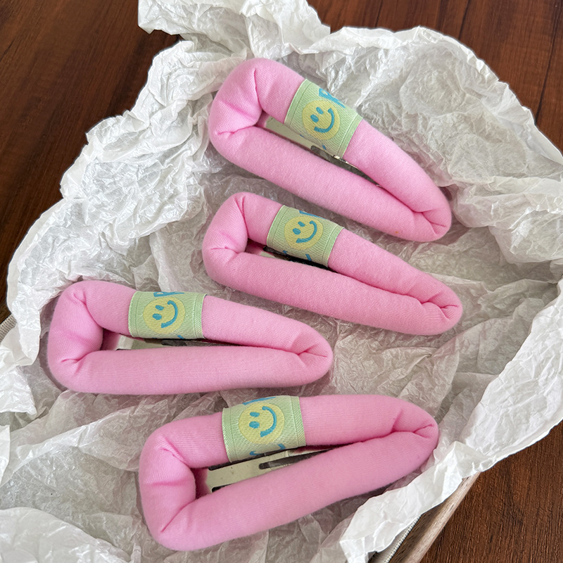 可爱笑脸泡泡掰掰夹大号海绵bb夹女洗脸刘海发夹手工diy底夹批发|undefined