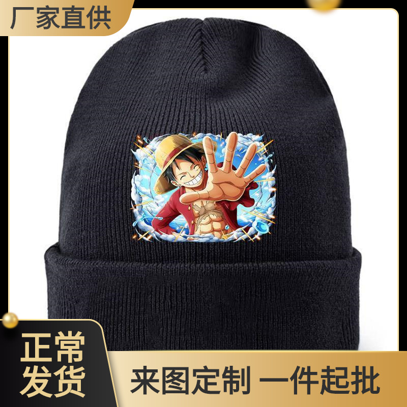 Foreign Trade Knitted Hat Straw Hat Luffy Solon Choba Animation Stretch Fashion Trend Men's and Women's Hat
