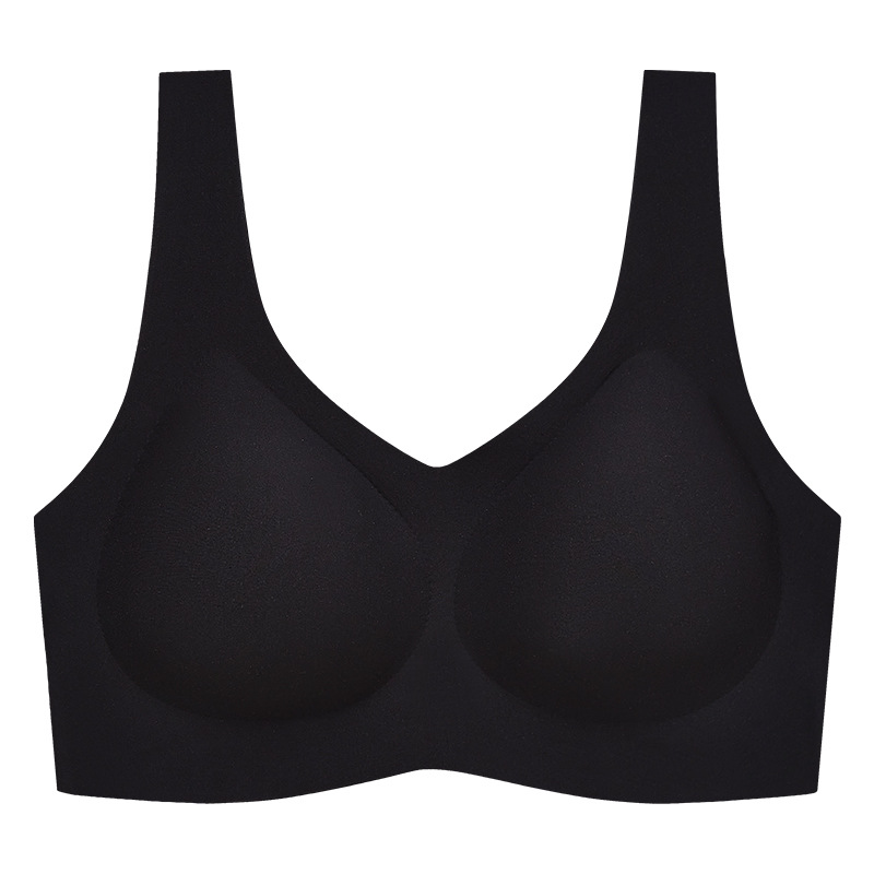 El procesamiento de la fábrica al por mayor pequeño pecho empuja hacia arriba la ropa interior sin costuras de las mujeres completo fijo Delgado inalámbrico deportes belleza espalda sujetador de las mujeres