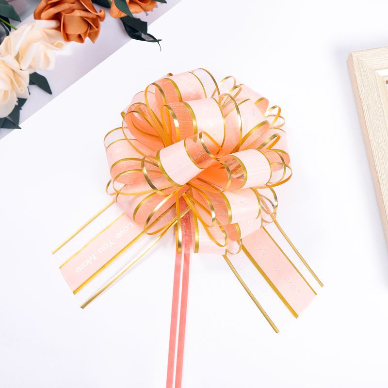 Cross-border 50 hilo de nieve grande confesión esférica mano tirar flor boda equipo coche puerta decoración caja de regalo embalaje flor bola bombeo flor