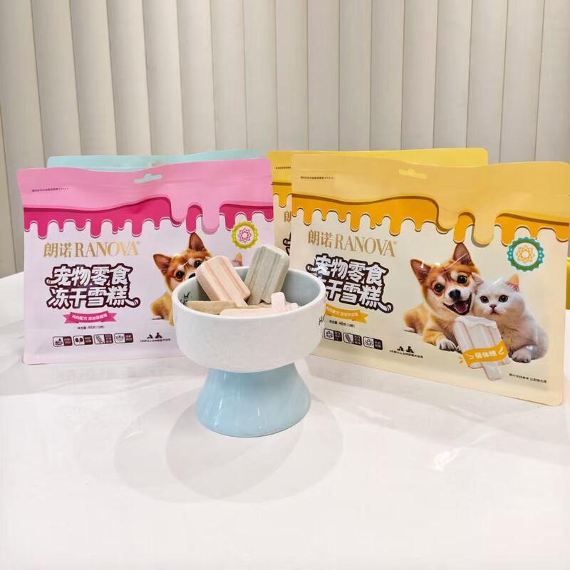 Lonno Freeze-Dried Ice Cream Cat Chicken Formula Milk Beef Cranberry Salmon Flavor Cat Snacks 48g