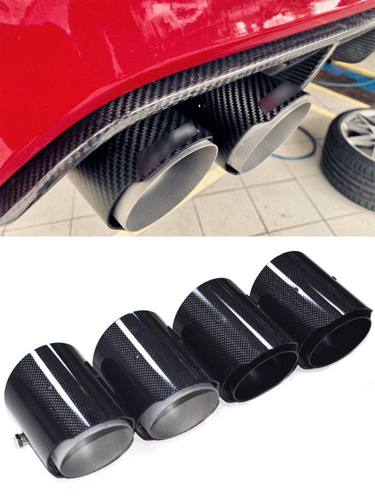 Suitable for BMW M4M3M2 modified carbon fiber Scorpio tail throat MP exhaust pipe F87F80F82F83 tail nozzle