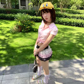 日韩Y2K撞色波点多层蛋糕裙女夏季多巴胺千禧风辣妹松紧包臀短裙
