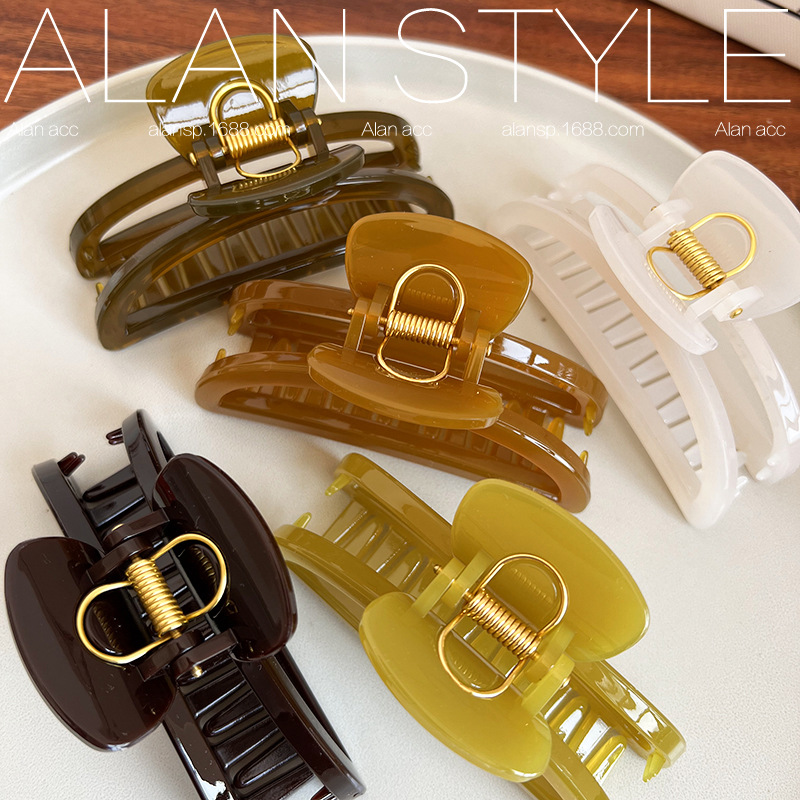 Corea del Sur ins simple arco negro media luna pelo clip accesorios para el cabello Francia oro estándar color sólido updo clip de tiburón grande