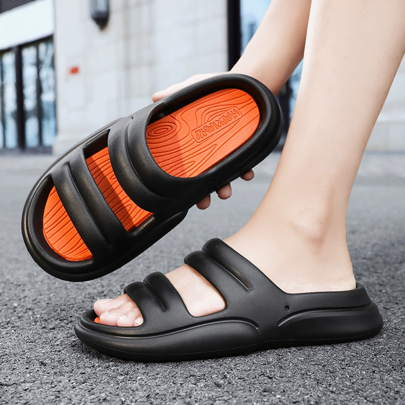 Тапочки мужская внешняя торговля большой размер EVA двухцветная толстая подошва модная пара буксир домашние повседневные тапочки Slipper